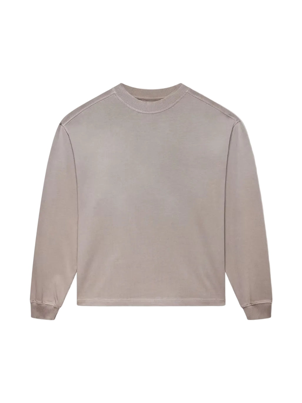 Front view of Kaizen Market Heavyweight Fade Out Mocha Longsleeve T-shirt